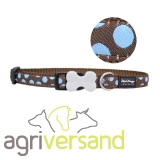 Hundehalsband blaue Spots/braun von RedDingo (Gr: M-L)