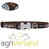 Hundehalsband Paisley brown/lightblue von RedDingo (Gr: S-M-L)