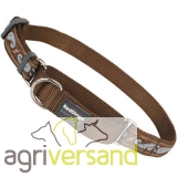 Zugstopphundehalsband Paisley brown / lightblue von RedDingo (Gr: M - L)