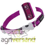 Hundehalsband Pawprints-Purple von RedDingo (Gr: M-L)