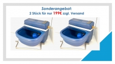 Laufstallschwimmertränke, 16 Liter - BLAU 2 Stück Sonderangebot !!!