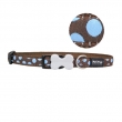 Hundehalsband blaue Spots/braun von RedDingo (Gr: M-L)