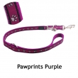 Hundeleine Pawprints-Purple von RedDingo (Gr: M-L)