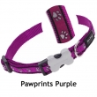 Hundehalsband Pawprints-Purple von RedDingo (Gr: M-L)